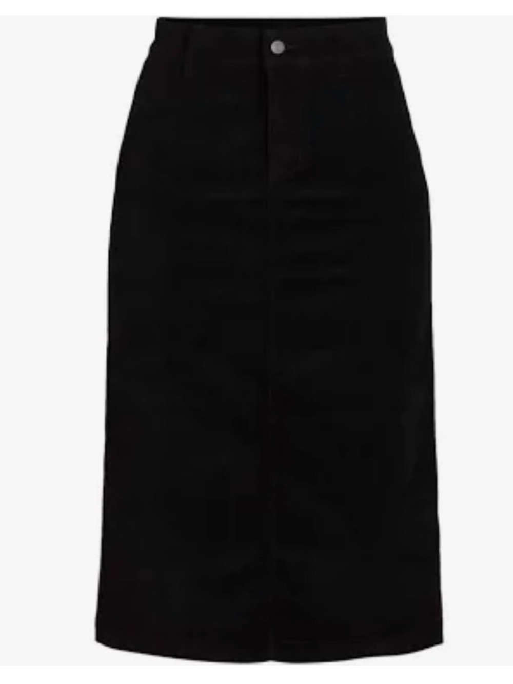 Time and Tru Black High-Rise Midi Pencil Skirt